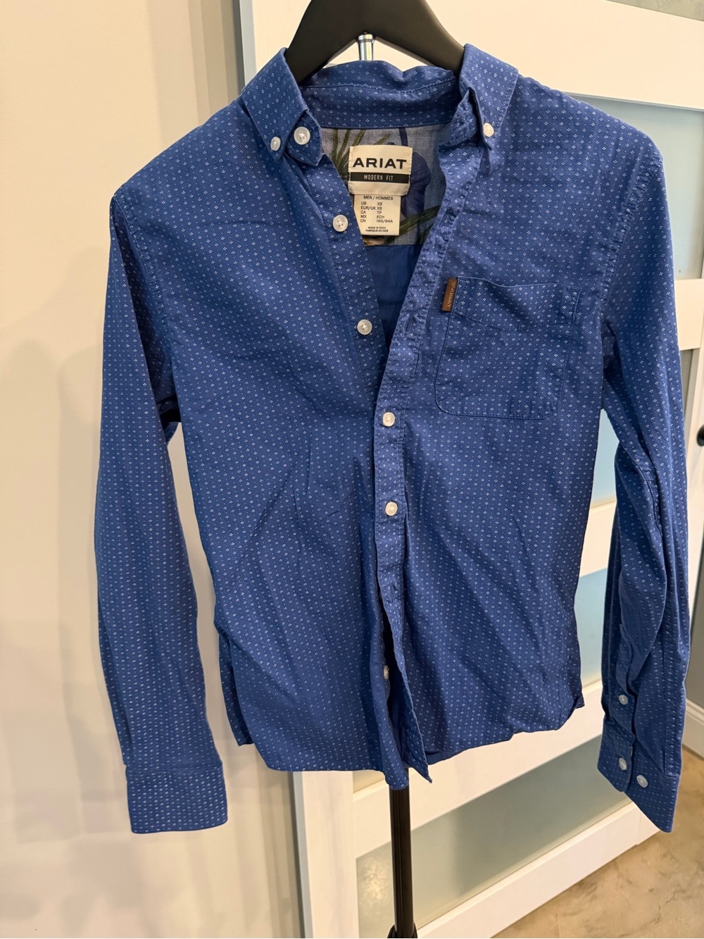 Ariat Men's Royal Blue Dot Button-Down Shirt